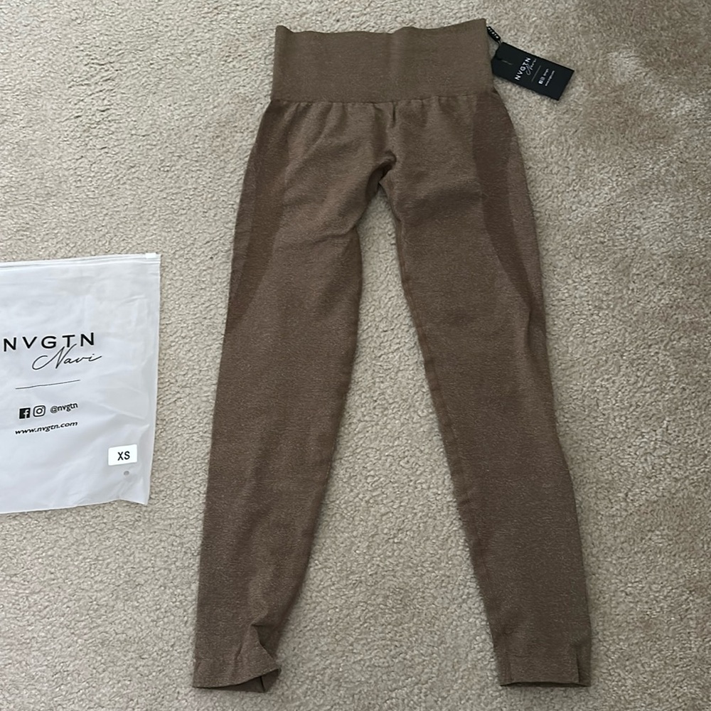 NVGTN brown leggings NWT
